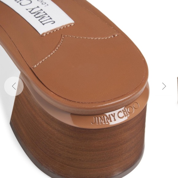 NIB Jimmy Choo Ellison 45MM Open-Toe Leather Mules Size 39.5 / 8.5 - Picture 4 of 10